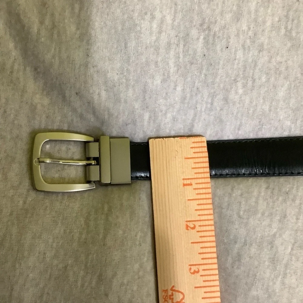 Dockers Reversible Bonded Leather Belt Sz 22-24 Nickel Black Brown
